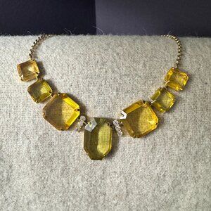 Statement Bib Necklace from C wonder- Citrine like stone